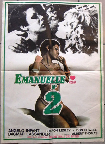Emmanuelle 2 Angelo Infanti Original 20x27" Lebanese Movie Poster 70s