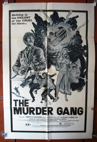 The Murder Gang aka Black Heat Orig.  Movie Poster 70s