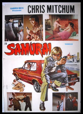 Samurai (Christopher Mitchum) Original Lebanese Movie Poster 70s