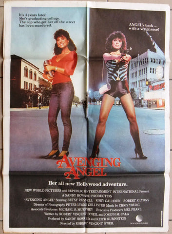 Avenging Angel (BETSY RUSSELL) Original Lebanese Movie Poster 80s