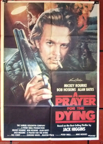 A PRAYER FOR THE DYING (MICKEY ROURK) 40x27" Original Lebanese Movie Poster 80s