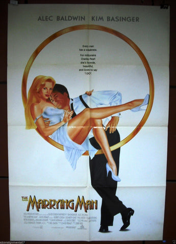 The Marrying Man {Kim Basinger} Original Lebanese Movie Poster 90s