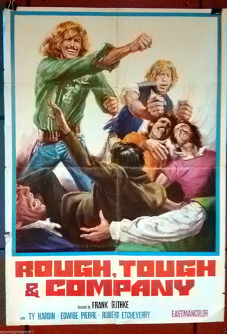 ROUGH, TOUGH & COMPANY {Edwide Pierre} Original 40x27" Lebanese Movie Poster 70s