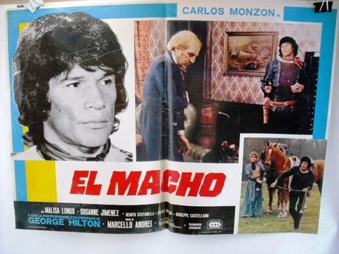 El Macho Carlos Monzón Style B Italian Movie Photobusta Lobby Card 70s