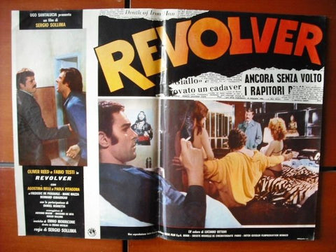 Revolver Oliver Reed, Sergio Sollima Original Italian Lobby Card 70s