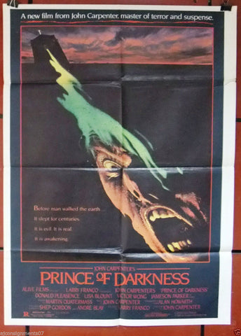 PRINCE OF DARKNESS {John Carpenter} 40x27" Original Lebanese Movie Poster 80s