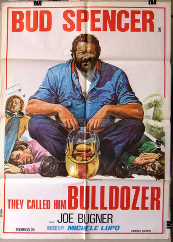 Bulldozer {Bud Spencer} 39x27" Original Lebanese Movie Poster 70s