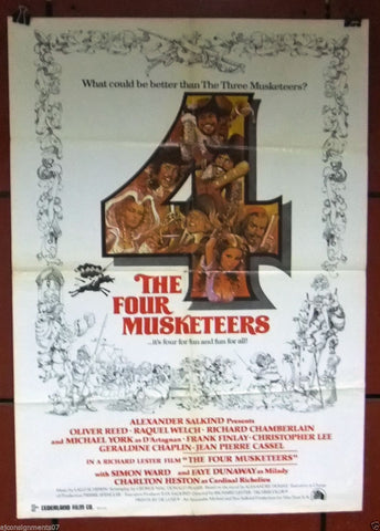 The Four Musketeers (Michael York) 40x27" Original Lebanese Movie Poster 70s
