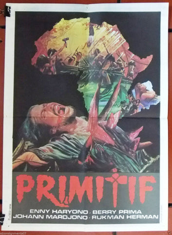 PRIMITIF {Enny Haryono} Savage Terror Original Lebanese Movie Poster 80s