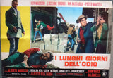 (Set of 8) i lunghi giorni dell'odio GUY MADISON Italian Film Lobby Card 60s