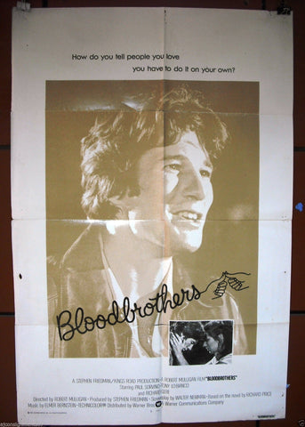 BLOOD BROTHERS {Richard Gere} 41x27" Original Movie Poster 70s