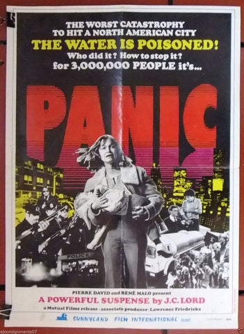 Panic {Paule Baillargeon} Lebanese Original Movie Poster 70s