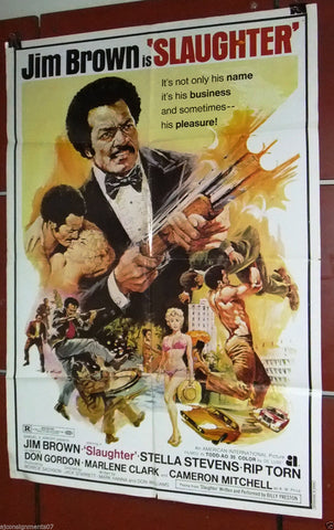 Slaughter (Jim Brown) 39x27" Lebanese Original Movie Poster 70s