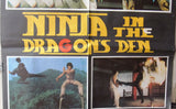 Ninja in the Dragon's Den (Conan Lee) Original 39x27" Lebanese Movie Poster 80s