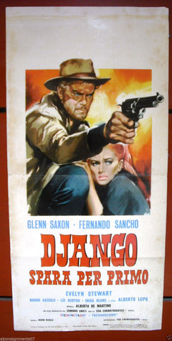 Django Spara per Primo {Glenn Saxson} Italian Film Poster Locandina 60s