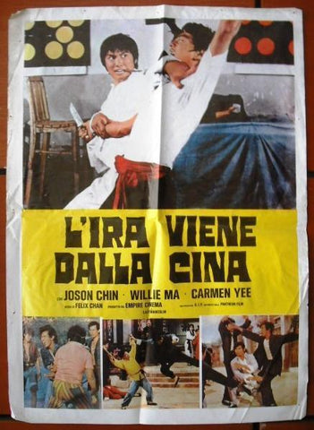L'ira Viene Dalla Cina {Joson Chin} Kung Fu Lebanese Movie Poster 70s