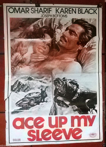 Ace up My Sleeve (Omar Sharif) 39"x27" Original Lebanese Movie Poster 70s