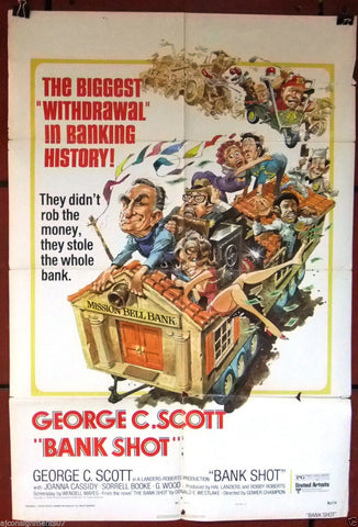 Bank Shot {George Scott} 41x27" Original Movie Poster 70s