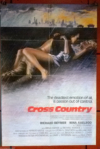 Cross Country {Richard Beymer} 27"x40" Original British Movie Poster 80s