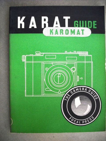 Karat Guide Focal Book W.D. Emanuel 6th Camera 1953