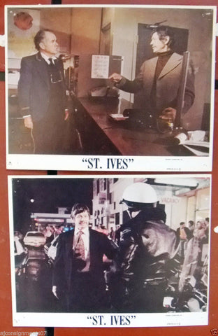 {Set of  2} St. Ives (Charles Bronson) 8x10" Original Lobby Cards 70s
