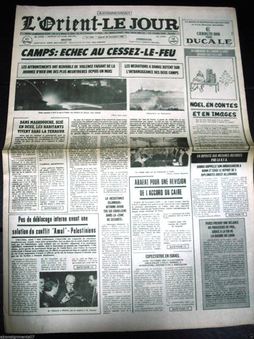 L'Orient-Le Jour {Palestine Bombing} War Lebanese French Newspaper 1986