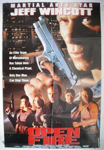 Open Fire (Jeff Wincott) Original Lebanese Movie Poster 90s