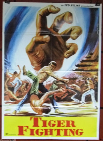 Tiger Fighting IFD Films Original Lebanese Kung Fu Movie Poster 80s