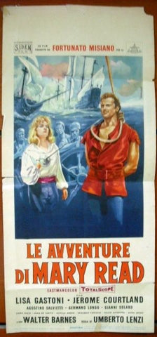 Le Avventure Di Mary Read {Lisa Gastoni} Italian Film Poster Locandina 60s