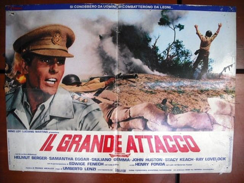 Il Grande Attacco The Biggest Battle Italian Helmut Berger Lobby Card 70s