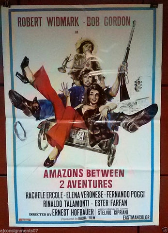 Amazon Between 2 Aventures Ernst Hofbauer 40x27" Org. Lebanese Movie Poster 70s?