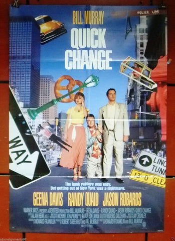 QUICK CHANGE {BILL MURRAY} 41x27" US Original Movie Poster 90s