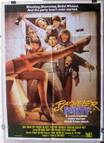 Bachelor Party (Tom Hanks) 39x27" Original Lebanese Movie Poster 80s