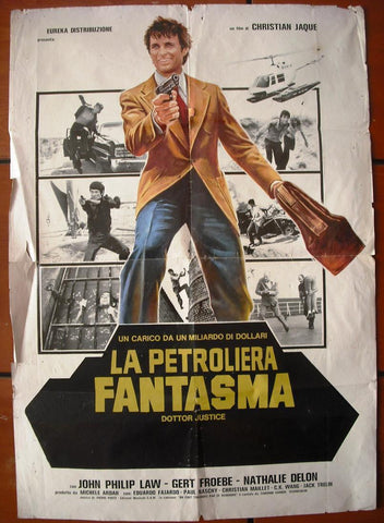 La Petroliera Fantasma {John Phillip Law} Original Movie Poster 70s