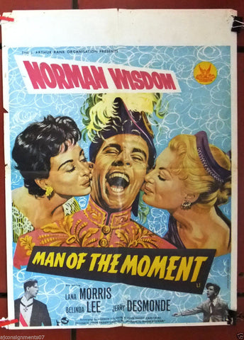 MAN OF THE MOMENT {NORMAN WISDOM} Lebanese Movie Poster 50s