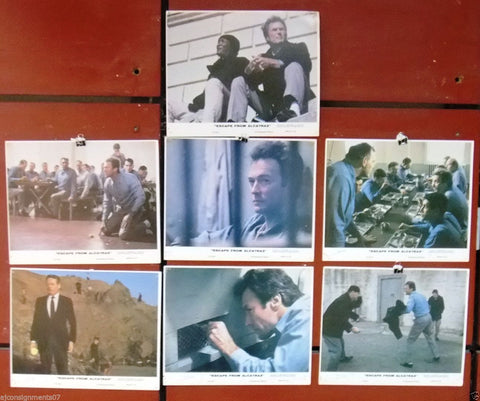 {Set of 7} ESCAPE FROM ALCATRAZ (CLINT EASTWOOD) 8x10" Org. Lobby Cards 70s