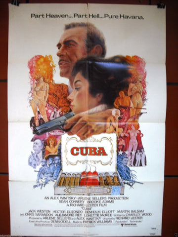 Cuba {Sean Connery} 1st Sheet Original 41x27in Movie Poster 70s