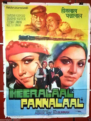 Heeralaal Pannalaal (Shashi Kapoor) Bollywood Hindi Original Movie Poster 70s