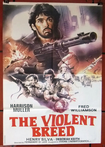 The Violent Breed (Henry Silva) 40x27" Original Lebanese Movie Poster 80s