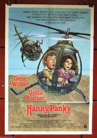 Hanky Panky {Gene Wilder} Original 41x27" Movie Poster 80s