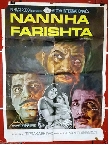 Nannha Farishta (Pran} Hindi Indian Bollywood Original Movie Poster 60s