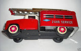 OLD Wrecker Fire Tin Toy Truck Friction Drive /Box Rare