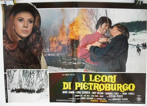 I Leoni Di Pietroburgo Mark Damon Italian Lobby Card 70s