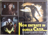 (Set of 2) Non entrate in quella casa Italian Film Lobby Card 80s