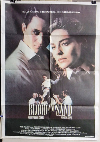 BLOOD AND SAND (SHARON STONE) Original 39"x27" Lebanese Movie Poster 80s