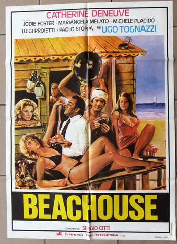 Beach House, Casotto Catherine Deneuve 39x27" Lebanese Original Movie Poster 70s