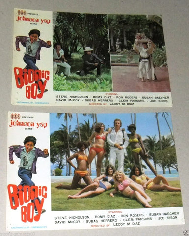 (Set of 10) Bionic Boy (Johnson Yap) Hong Kong Film Lobby Card 70s