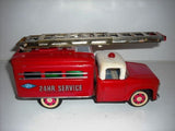 OLD Wrecker Fire Tin Toy Truck Friction Drive /Box Rare