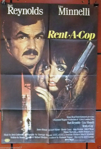 RENT-A-COP {BURT REYNOLDS} Original Lebanese Movie Poster 80s