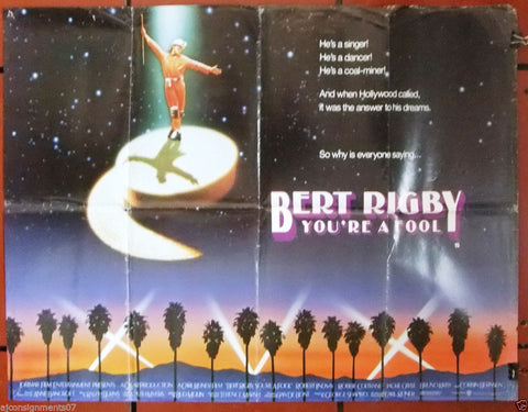 Bert Rigby You're a Fool (Robert Lindsay) 40x27" Org Lebanese Movie Poster 80s
